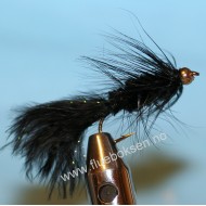 Wooly Bugger Black, Goldhead